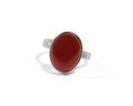 Carnelian Oval Cabochon Ring