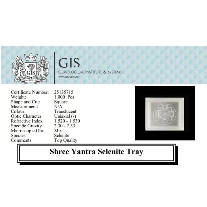 Selenite Shree Yantra Cube