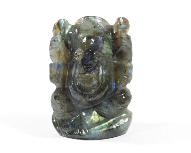 Natural Labradorite Ganesh Ji Murti