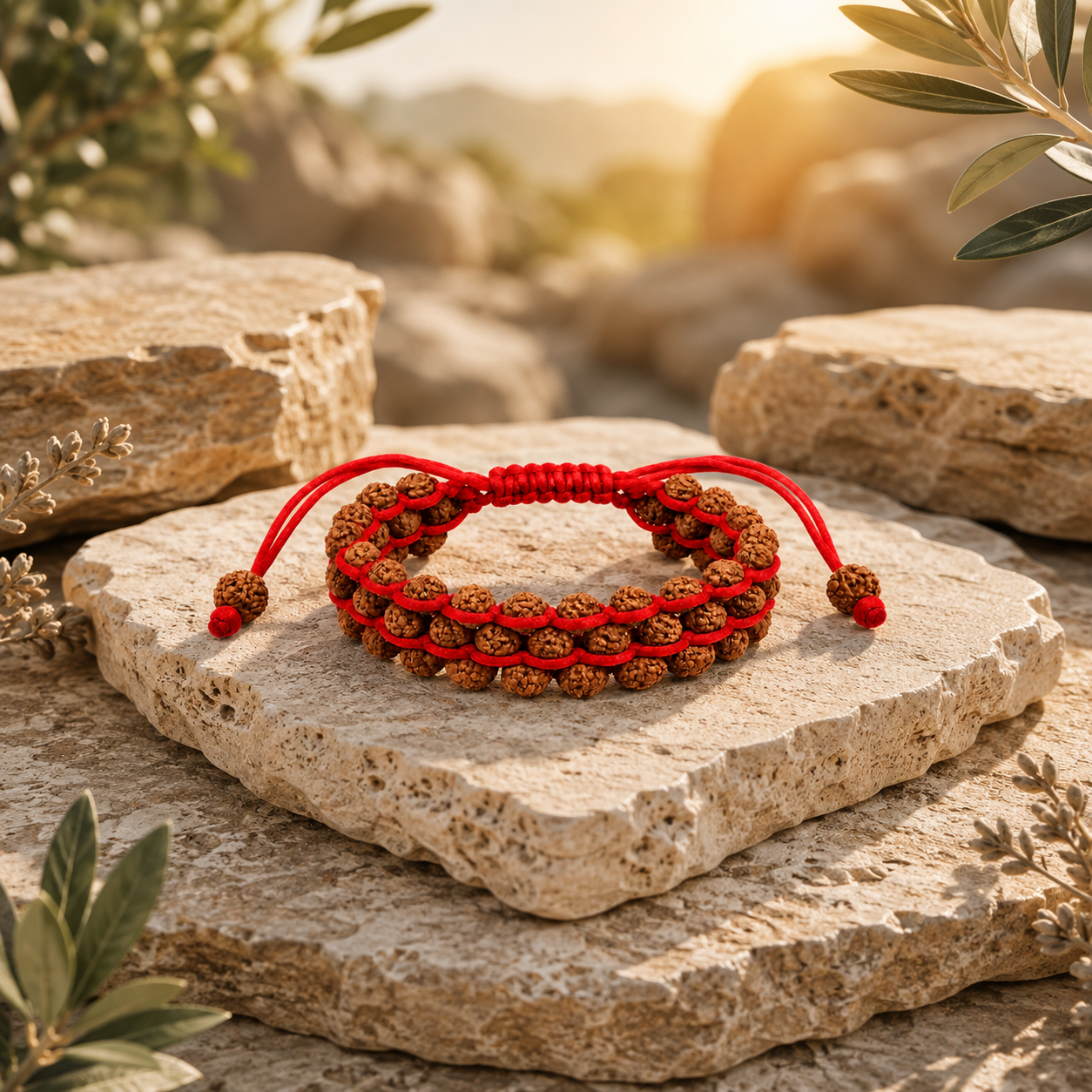 5 Mukhi Rudraksh Bracelet   (3 layer)