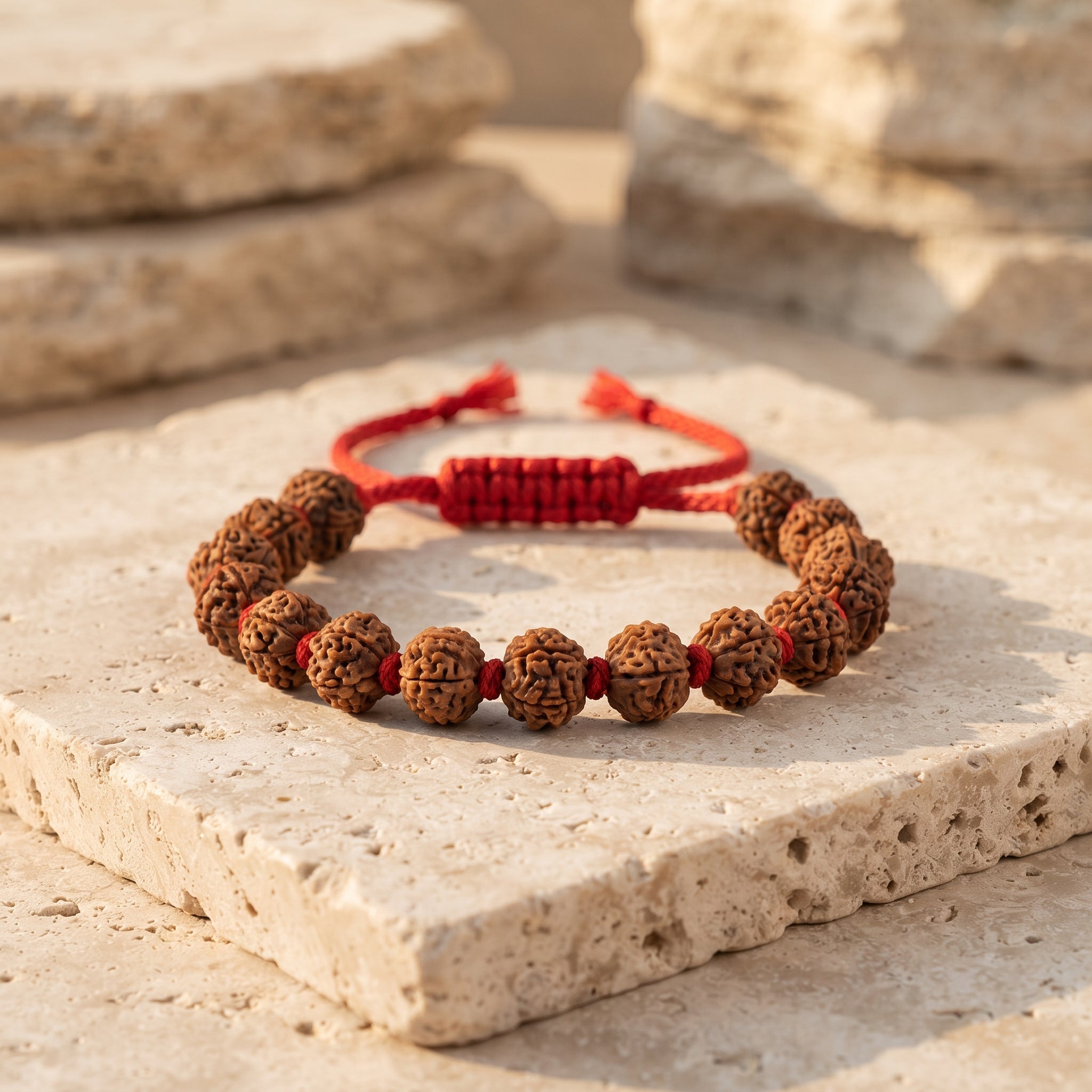 9 Mukhi Rudraksh Bracelet with Knot