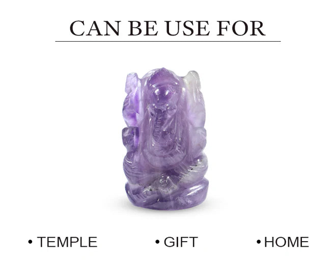 Natural Amethyst Ganesh Ji Murti