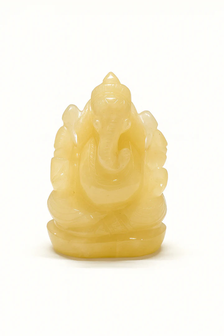 Natural Citrine Jade Ganesh Ji Murti