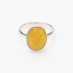 Citrine Oval cabochon Ring