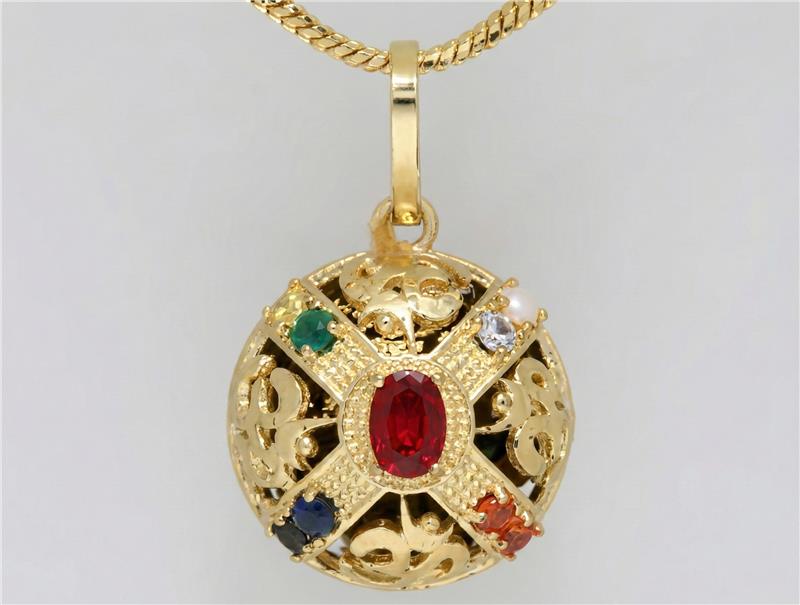 Navratan Rudraksha Pendant