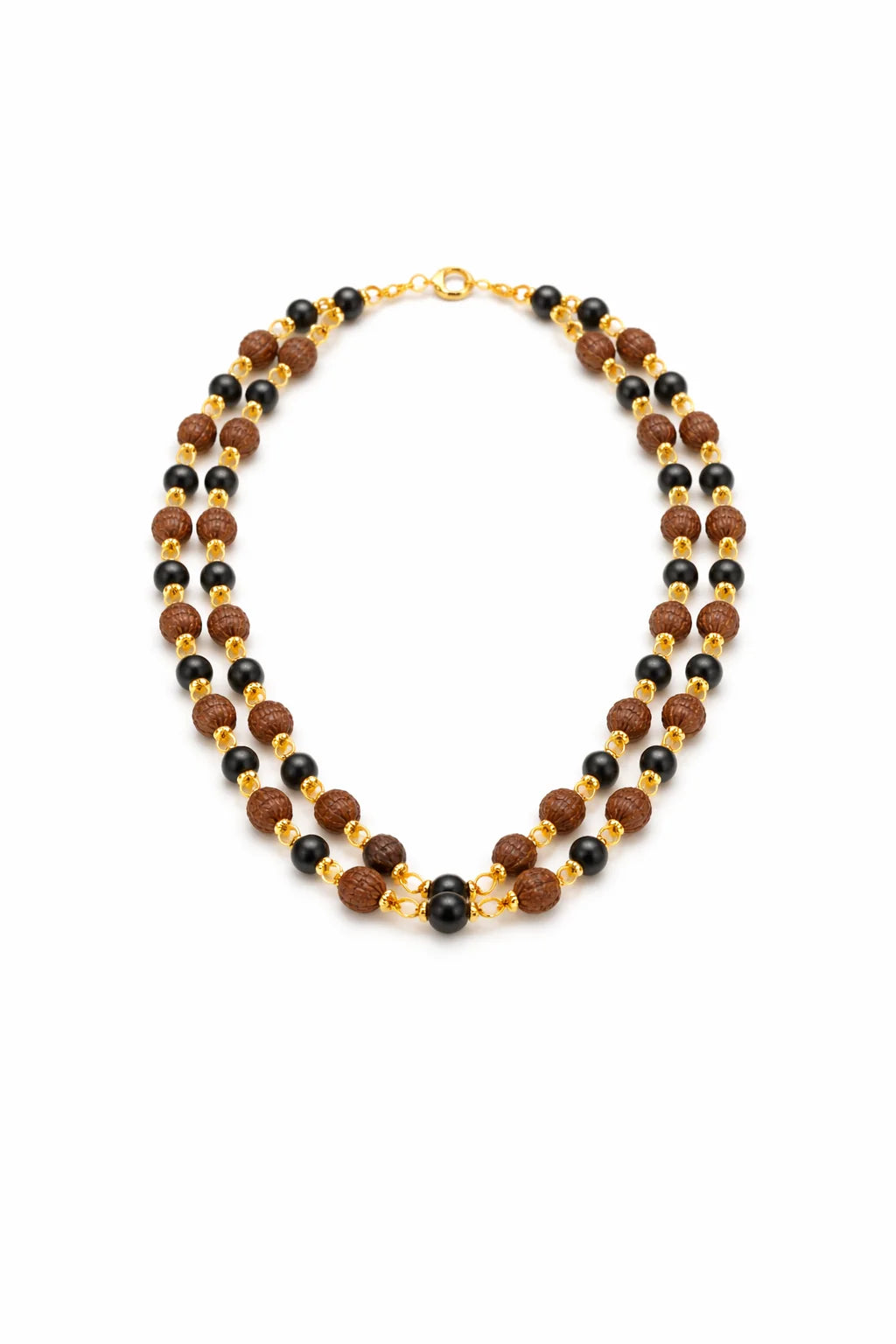 Karungali & Rudrakhsha Golden mala