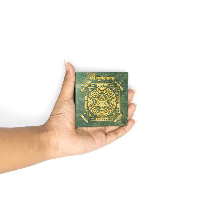 Green Aventurine Shri Kuber Yantra