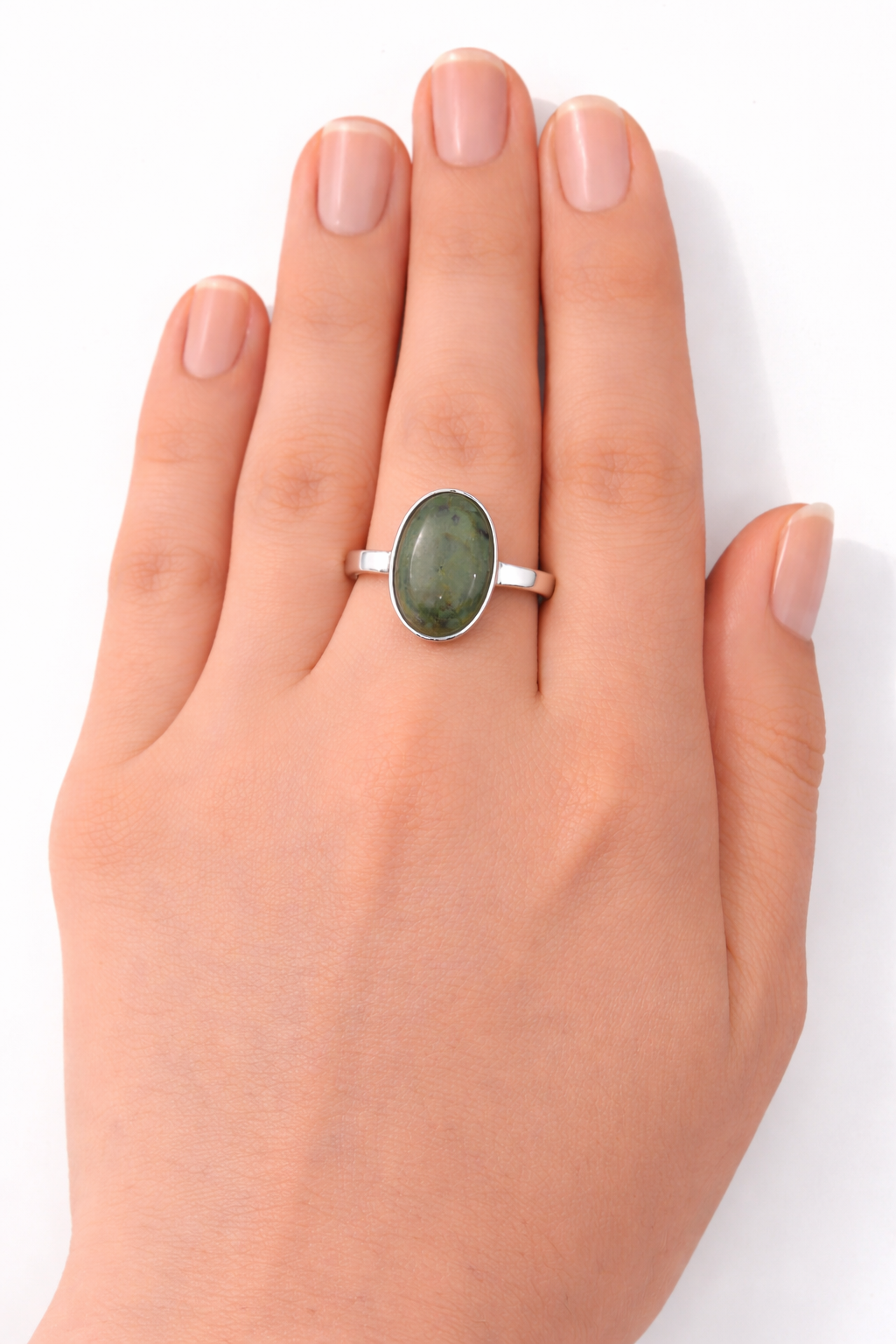 Labradorite Oval Cabochon Ring