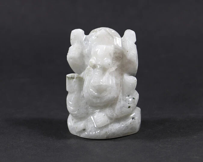 Natural MoonStone Ganesh Ji Murti