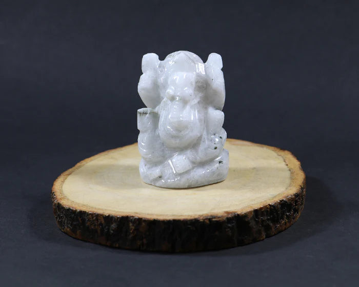 Natural MoonStone Ganesh Ji Murti