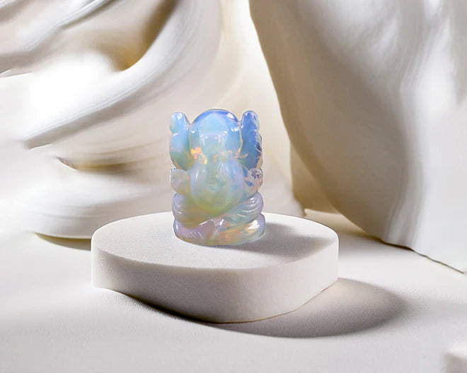 Natural Opal Ganesh Ji Murti