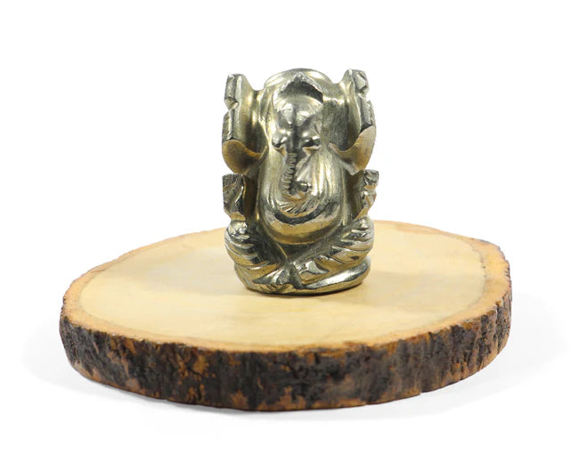 Natural Pyrite Ganesh Ji Murti