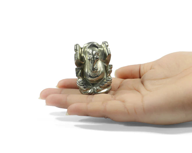Natural Pyrite Ganesh Ji Murti
