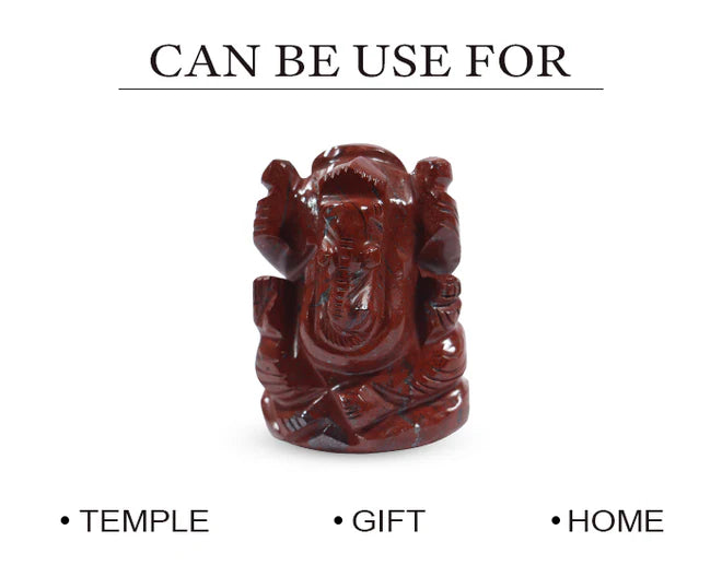 Natural Red Jasper Ganesh Ji Murti