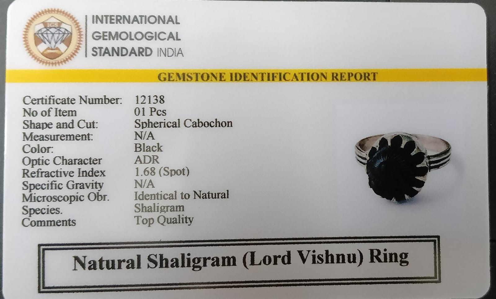 Shaligram Ring