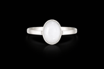 Selenite  Oval Cabochon Ring