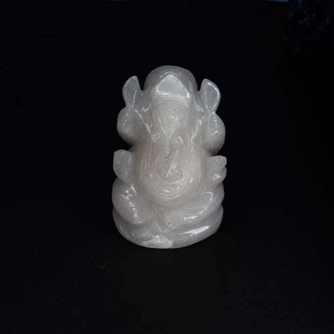 Selenite Ganesh Ji Murti