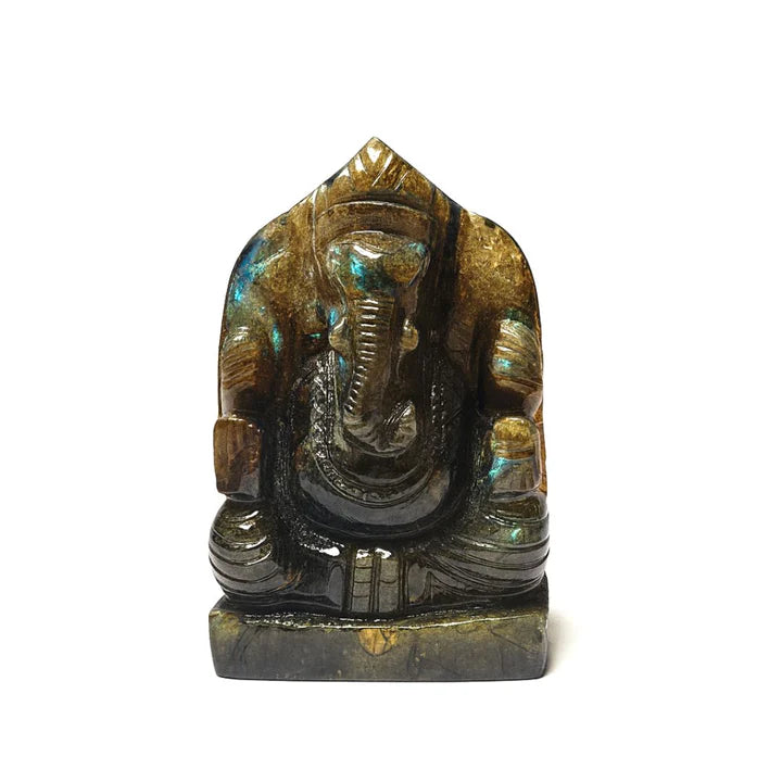 Natural Labradorite Ganesh Ji Murti