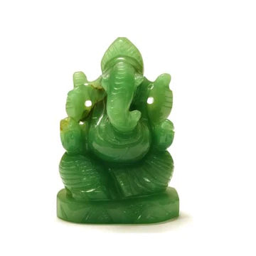 Natural Green Aventurine Ganesh Ji Murti