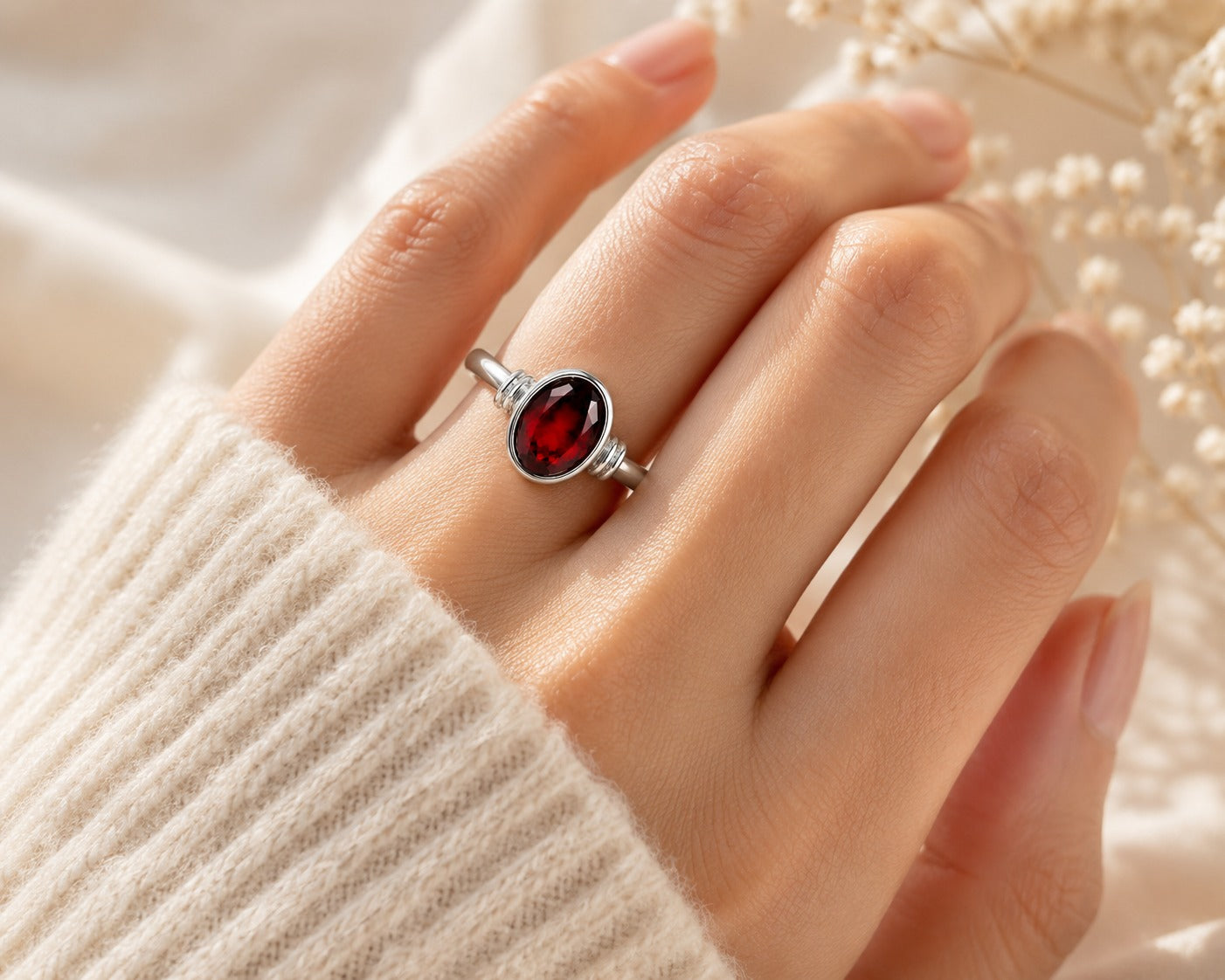 Hessonite (Gomed) Ring