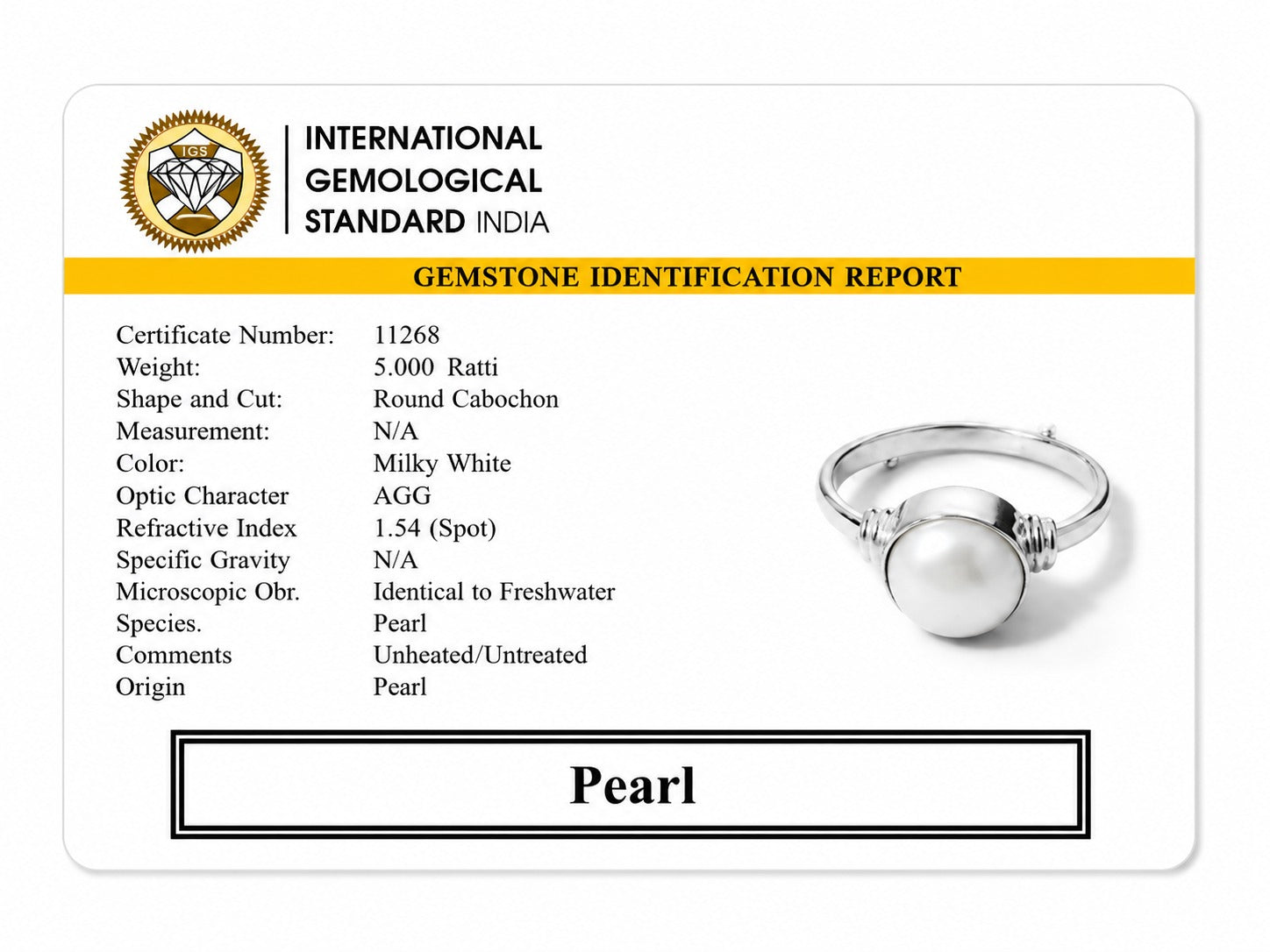 Pearl (Moti) Ring