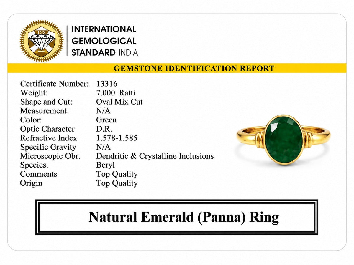 Natural Emerald (Panna) Ring