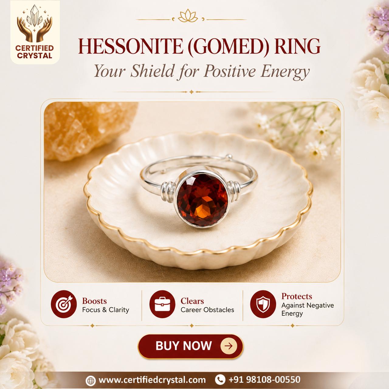 Hessonite (Gomed) Ring