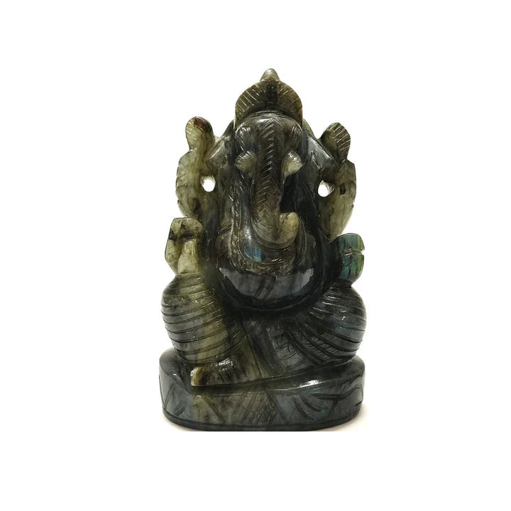 Natural Labradorite Ganesh Ji Murti